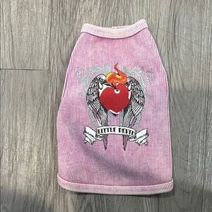 Pink 'Little Devil' Graphic Dog Tee